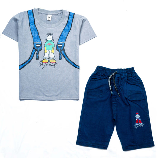 Boys Half Sleeves 2 Piece Suit - kids clothing by New Outfit Pakistan