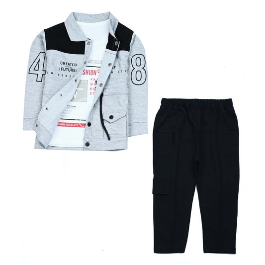 Boys Printed Full Sleeve Suit - kids clothing by New Outfit Pakistan - image 3