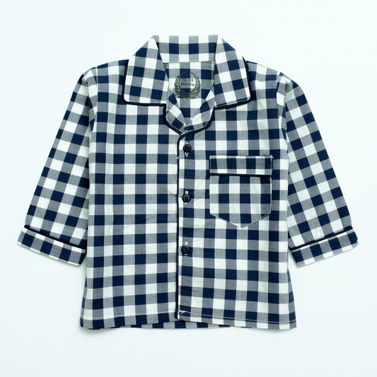 Classic Navy Checkered Boys Night Suit - kids clothing by New Outfit Pakistan - image 3