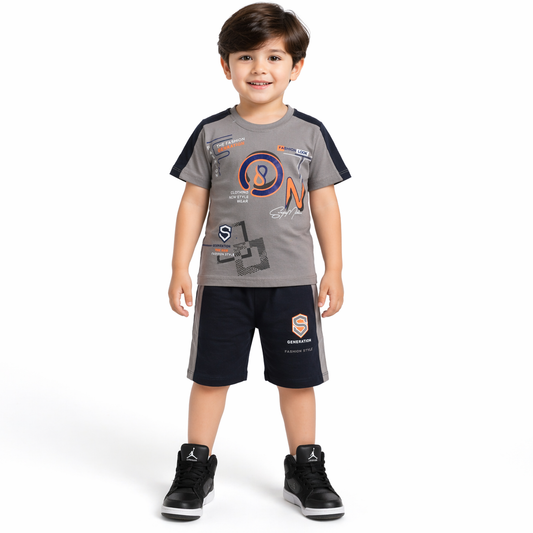 Boys Half Sleeve Suit - kids clothing by New Outfit Pakistan