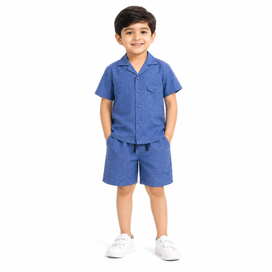 Boys Premium Linen Look Co-Ord Set - kids clothing by New Outfit Pakistan - image 3