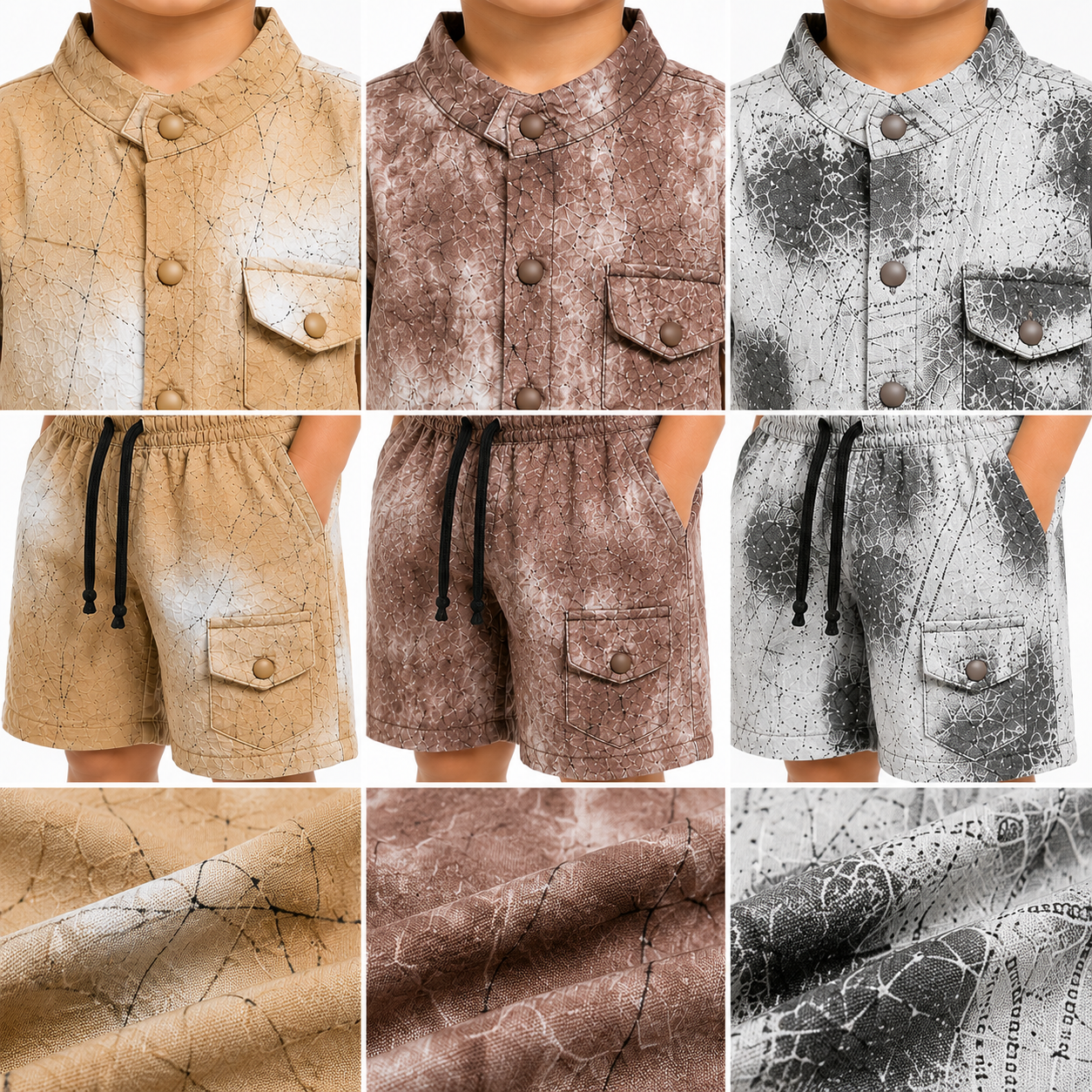 Boys Summer Co-Ord Set Collection (Pack of 3) – China Imported Fabric