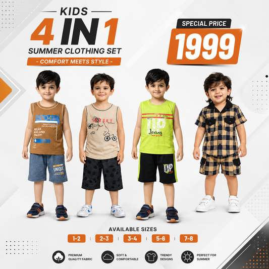 Stylish Kids Summer Combo Pack - kids clothing by New Outfit Pakistan