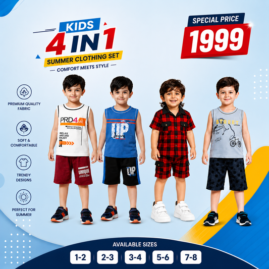 Premium Kids Casual Wear Set 01 - kids clothing by New Outfit Pakistan
