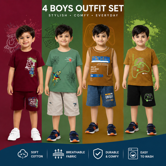 Kids Boys Summer Wear Combo Pack - kids clothing by New Outfit Pakistan