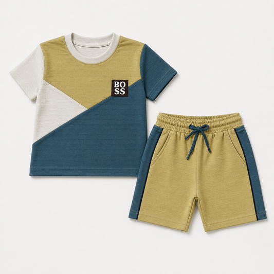 Kids Color Block Summer Co-Ord Set for Boys - kids clothing by New Outfit Pakistan - image 3