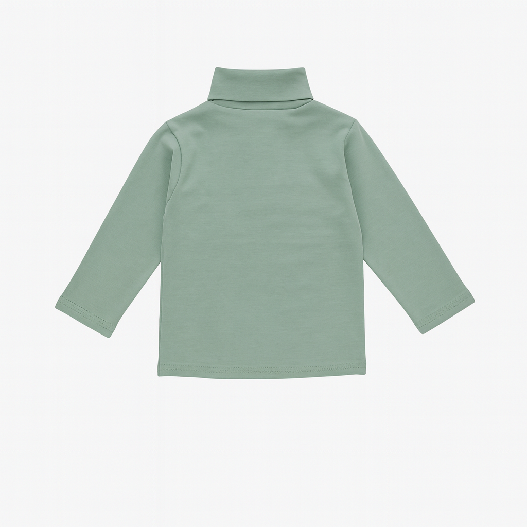 Unisex High-Neck Sweater (Mid-Green)