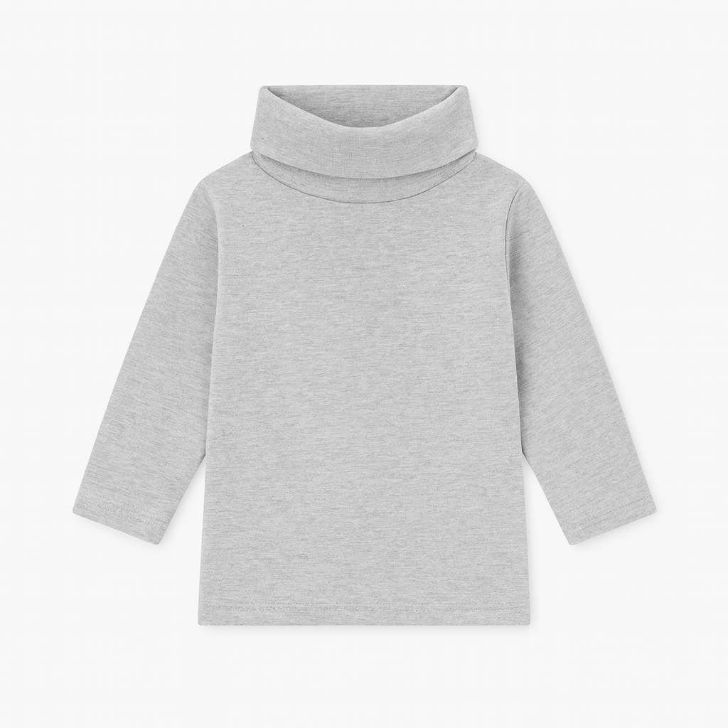 Boys High-Neck Sweater (Grey)