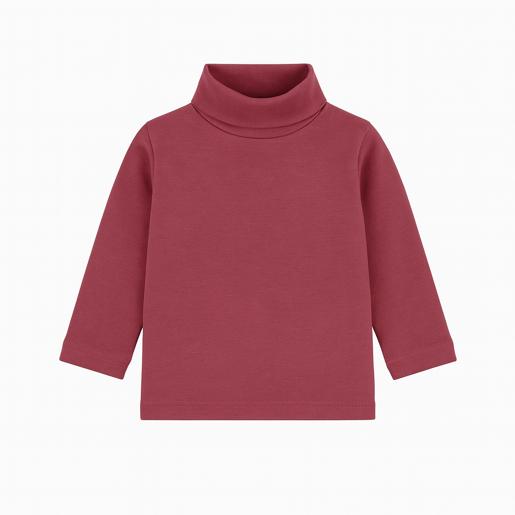 Unisex High-Neck Sweater (Maroon)