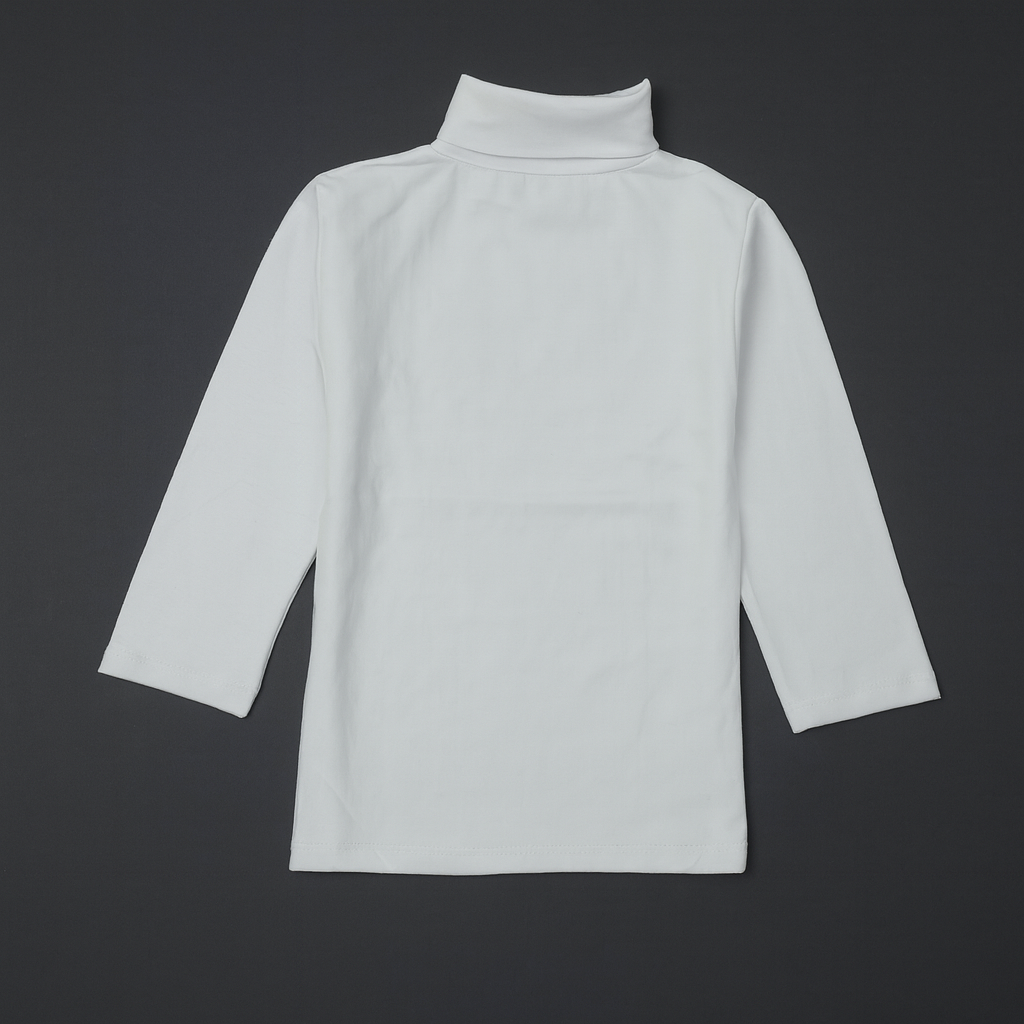 Unisex High-Neck Sweater (White)
