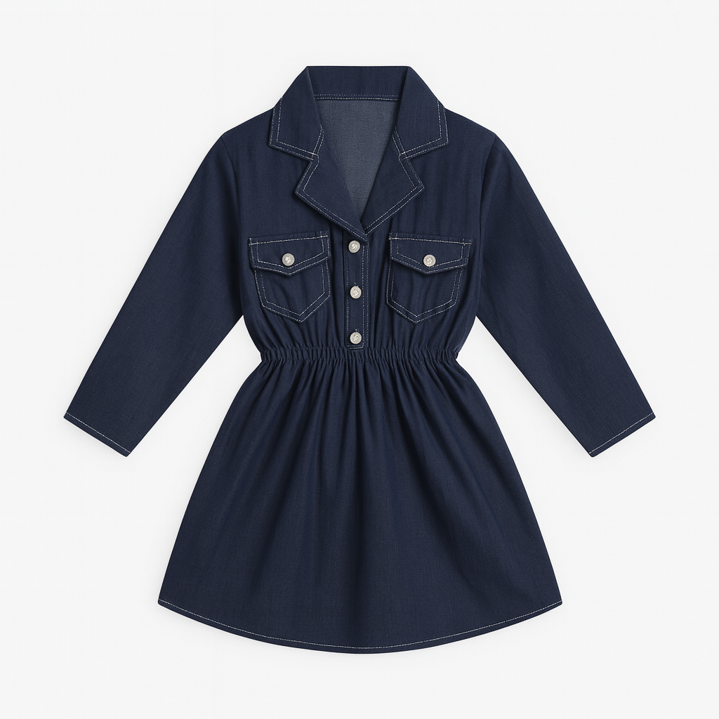 Girls Long Full Sleeves Frock (E-03)