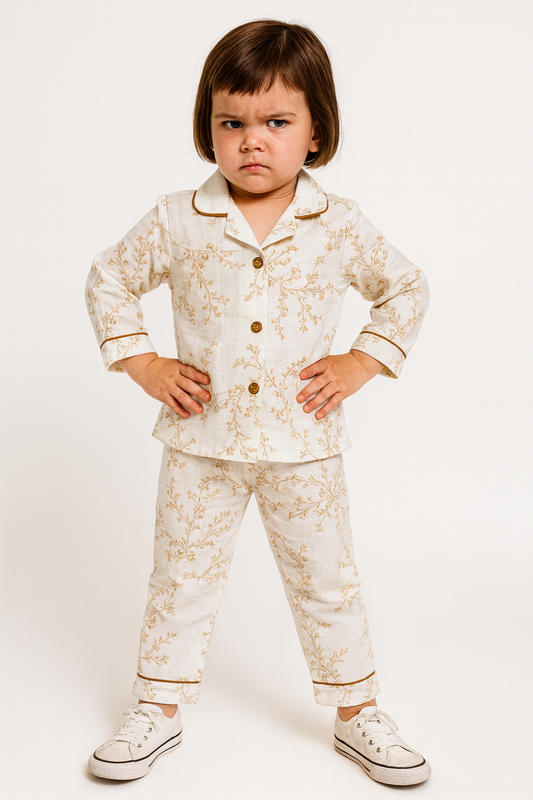 Soft Cotton Floral Night Suit for Baby Girls - kids clothing by New Outfit Pakistan