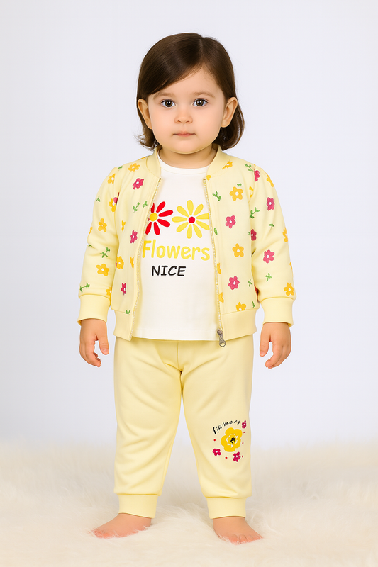 Girls Full Sleeve Suit 3 - pcs (5189)