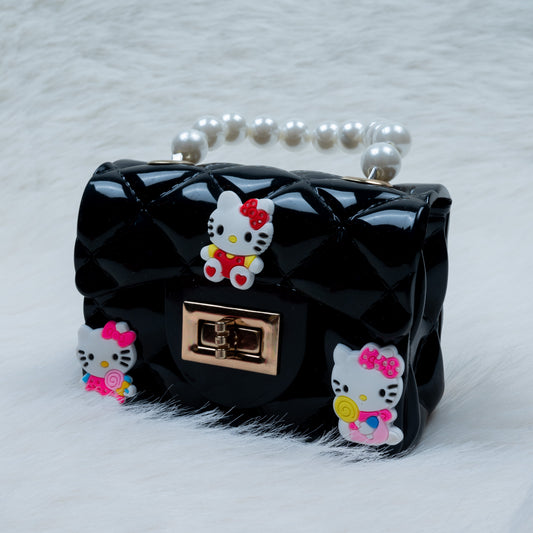Pearl Handle Kids Handbag – Cute Hello Kitty Design - kids clothing by New Outfit Pakistan
