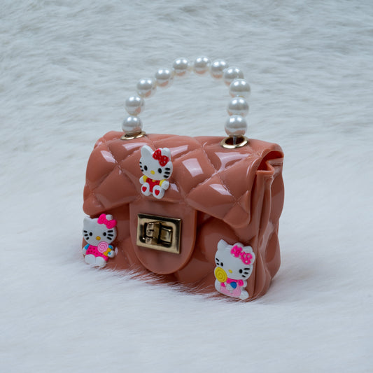 Pearl Handle Kids Handbag – Cute Hello Kitty Design - kids clothing by New Outfit Pakistan - image 3