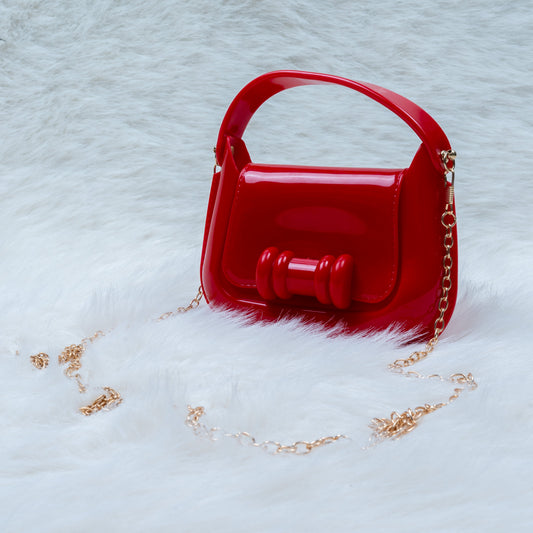 Elegant Glossy Mini Handbag for Girls with Gold Chain Strap - kids clothing by New Outfit Pakistan