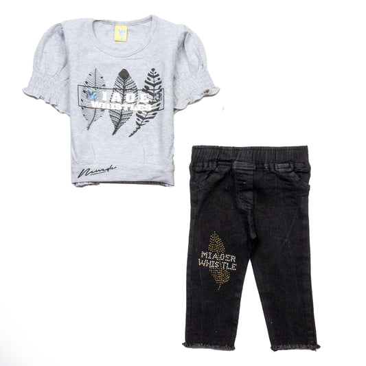 Girls Half Sleeves Suit - kids clothing by New Outfit Pakistan - image 3