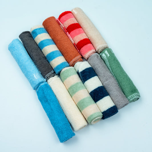 Multi-Color Soft Infant/Multipurpose Towel Set (Pack of 12) 010 - kids clothing by New Outfit Pakistan