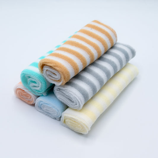 Soft Cotton Baby Washcloth Set – Multicolor Striped Towels - kids clothing by New Outfit Pakistan - image 3