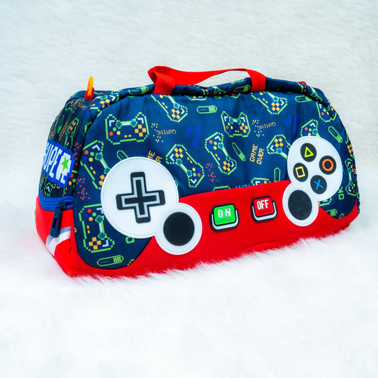 Super Gamer Kids’ Duffle Bag – Blue & Red - kids clothing by New Outfit Pakistan