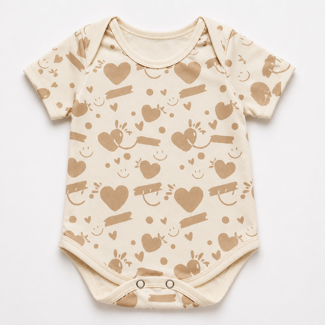 Baby Girl Printed Romper – Hearts & Smiles