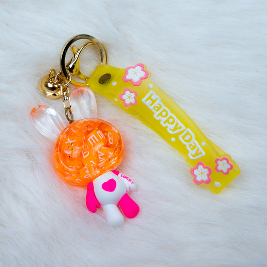 'Happy Day' Shaker Rabbit Keychain - kids clothing by New Outfit Pakistan - image 3