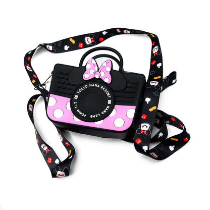 Cute Camera-Shaped Silicone Sling Bag for Kids & Girls (JB-04)