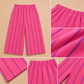 Girls Pink Striped Palazzo Pants – Soft Summer Wide Leg Trouser - kids clothing by New Outfit Pakistan - image 2