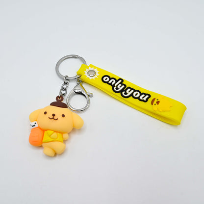 Cute Cartoon Keychain with Rubber Strap (JB-03)