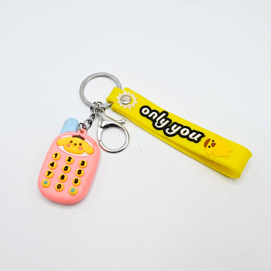 Cute Cartoon Keychain with Rubber Strap (JB-01)