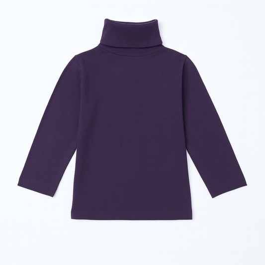 GIrls High Neck Sweater (Purple)