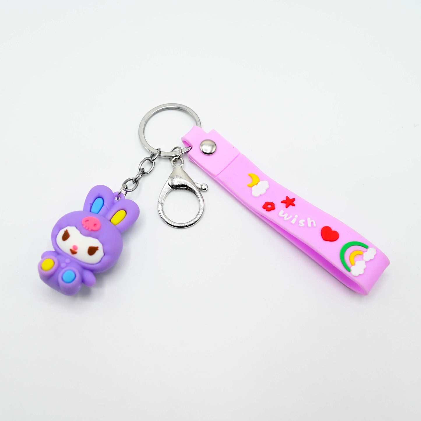 Cute Cartoon Keychain with Rubber Strap (JB-03)