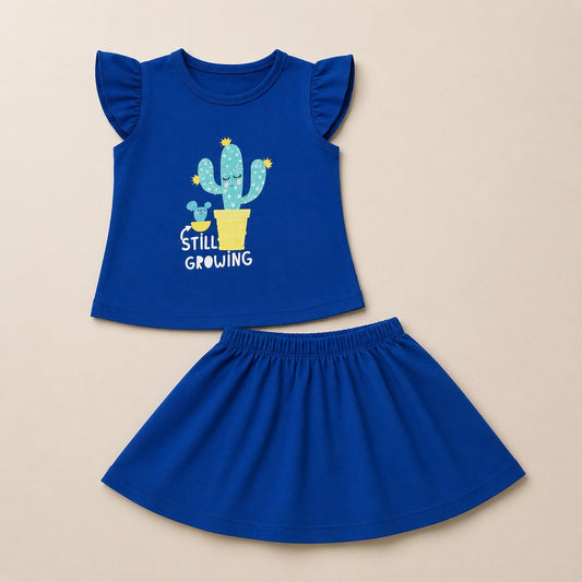 Baby Girls Flutter Sleeve Top & Skirt Set - kids clothing by New Outfit Pakistan - image 3