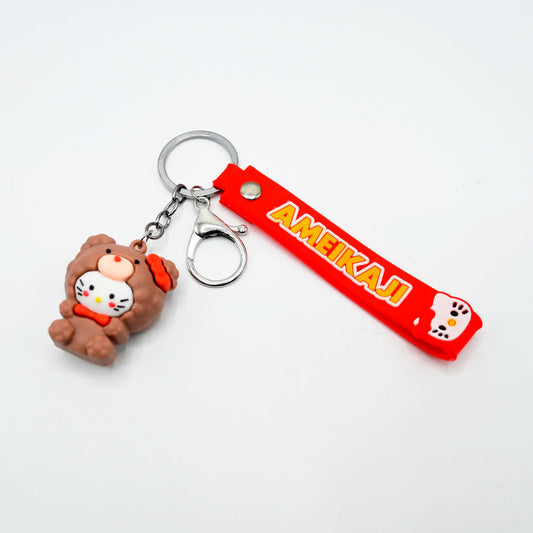 Rainbow Red Strap Teddy Bear Keychain - kids clothing by New Outfit Pakistan - image 3