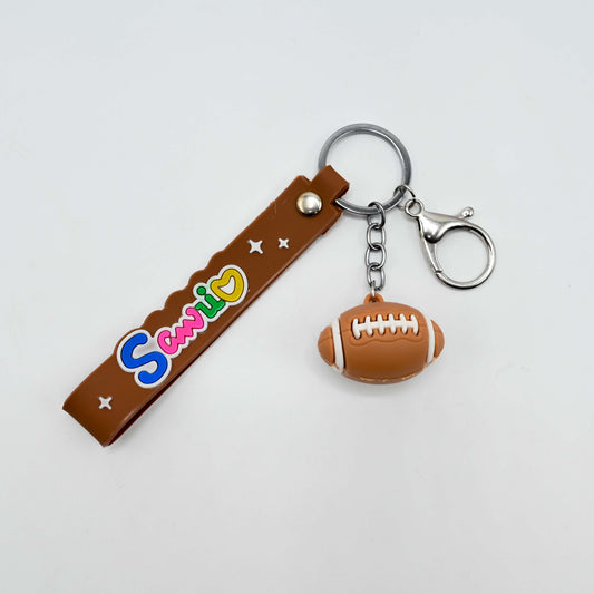 Football Jersey Keychain with Yellow Rubber Strap (JB-07)