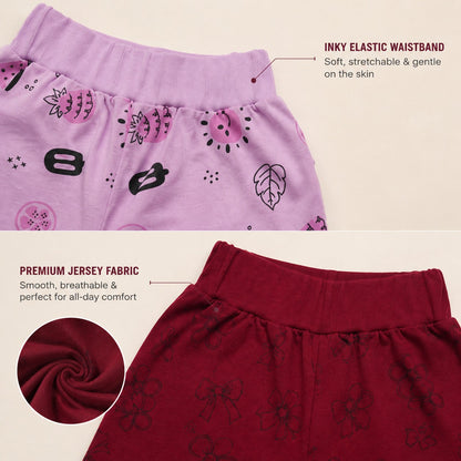 Girls Premium Jersey Shorts Pack of 2 – Soft & Stretchable Summer Shorts