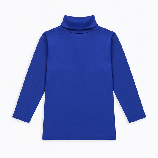 Boys High-Neck Sweater (Royal-Blue)