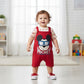 2pcs-Baby Boys Mickey Dungaree Romper Set - kids clothing by New Outfit Pakistan - image 2