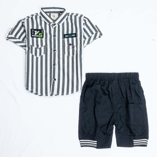 Boys Cotton Half Sleeves Suit | Trendy & Comfortable Summer Outfit - kids clothing by New Outfit Pakistan