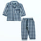 Classic Navy Checkered Boys Night Suit