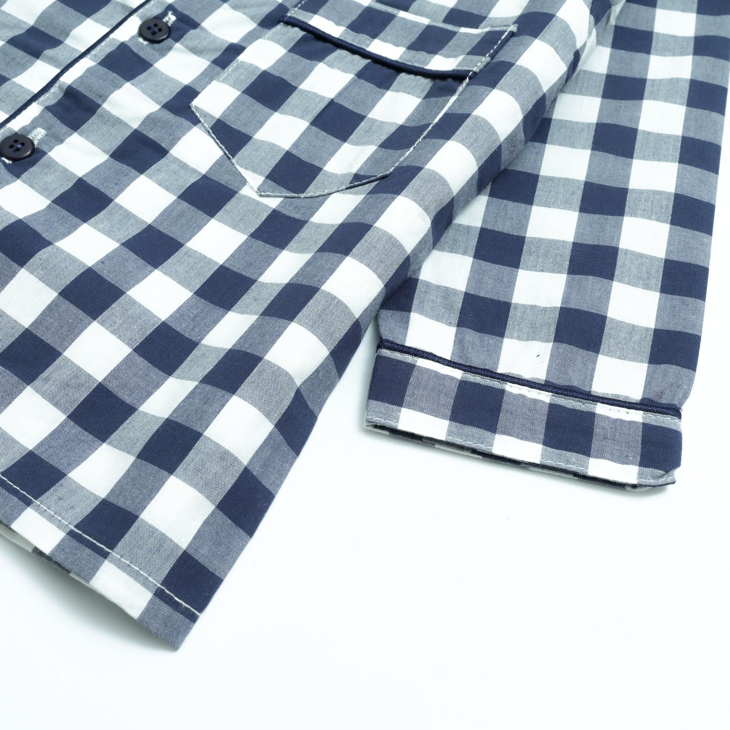 Classic Navy Checkered Boys Night Suit