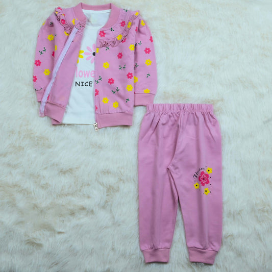 Girls Full Sleeve Suit 3 - pcs - kids clothing by New Outfit Pakistan - image 3