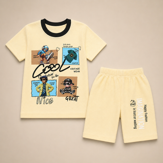 Boys Half Sleeve Suit - kids clothing by New Outfit Pakistan