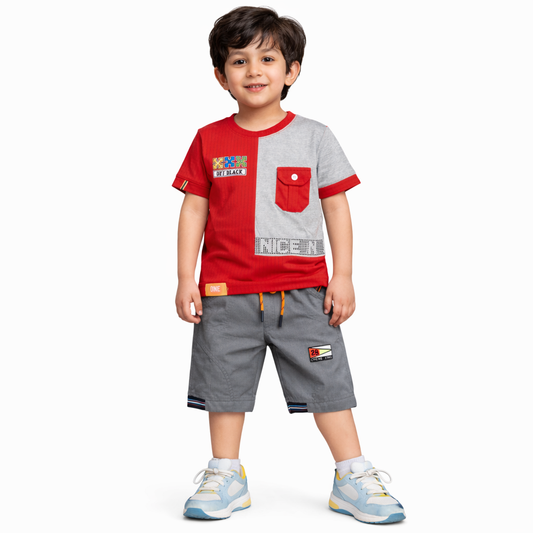 Boys Half Sleeve Suit - kids clothing by New Outfit Pakistan