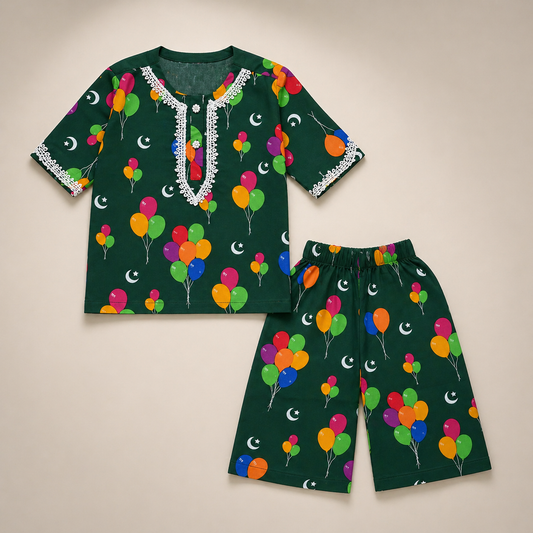 Girl Half Sleeve Suit JB - kids clothing by New Outfit Pakistan - image 3