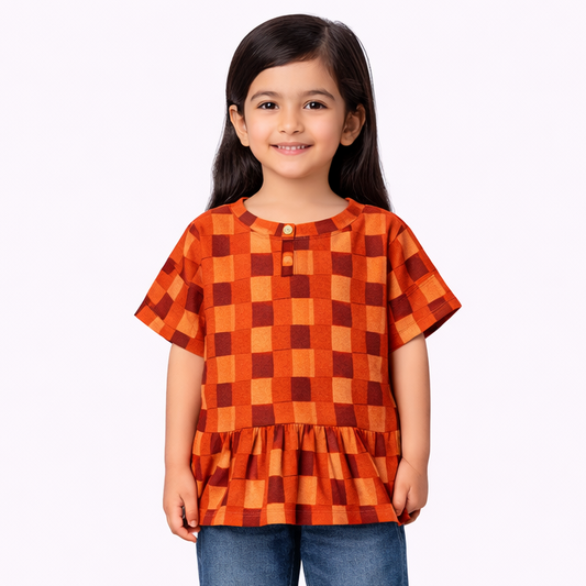 Girls Drop Sholder Top - kids clothing by New Outfit Pakistan