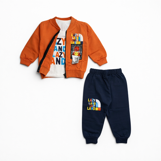 Boys Full Sleeve 3 Piece Suit (JB-1835)