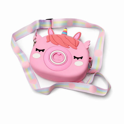 Cute Unicorn Camera-Style Silicone Sling Bag for Kids & Girls (JB-07)