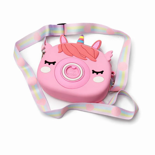 Cute Unicorn Camera-Style Silicone Sling Bag for Kids & Girls - kids clothing by New Outfit Pakistan - image 3