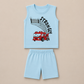 Kids Fire Truck Sleeveless Summer Co-Ord Set EB-280 - kids clothing by New Outfit Pakistan - image 2